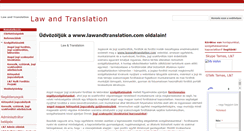 Desktop Screenshot of lawandtranslation.com